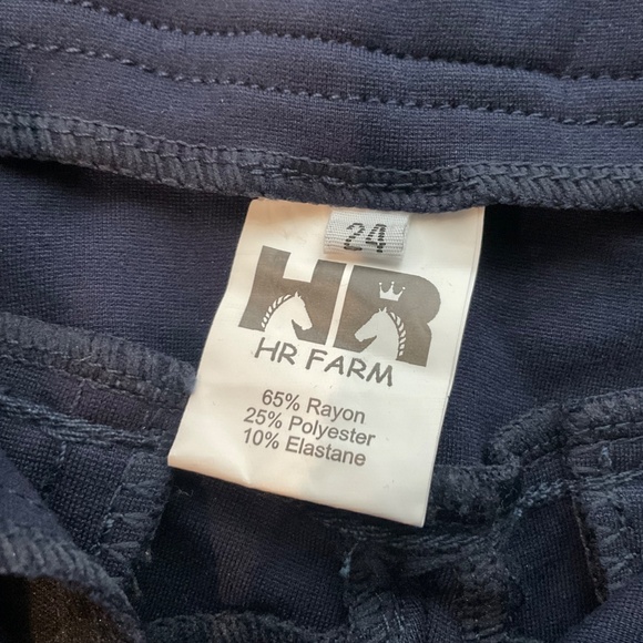 HR Farm Full Seat Silicone Grip Star High Waist Equestrian Riding Breeches NWT - Picture 7 of 16